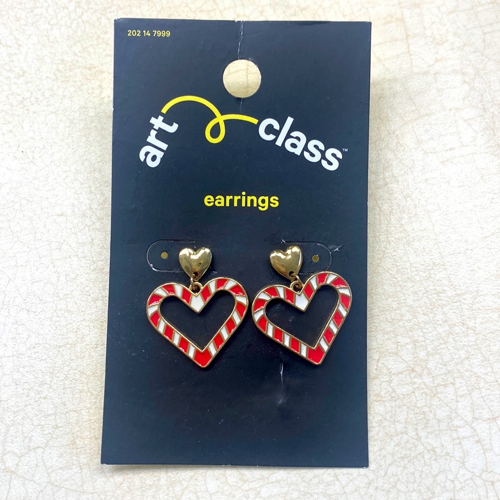 Valentines Day heart earrings